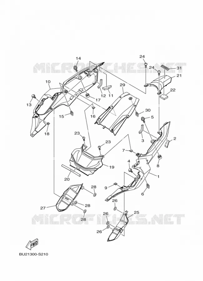 COUVERCLE LATERAL Yamaha MOTO 700 2017 MT  MT07A