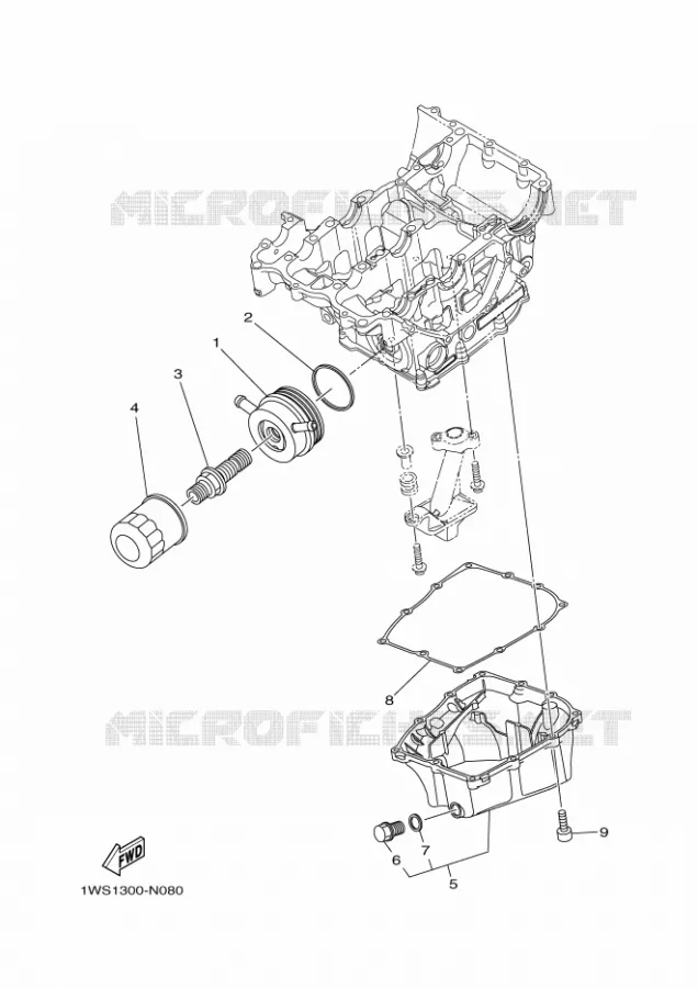 FILTRE A HUILE Yamaha MOTO 700 2017 MT  MT07A