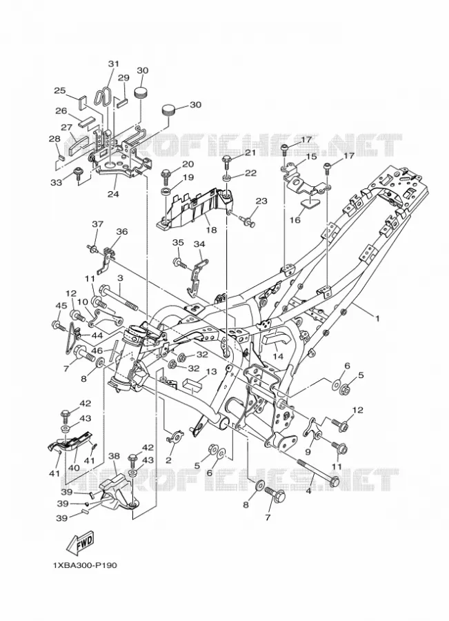 CADRE Yamaha MOTO 700 2017 MT  MT07A