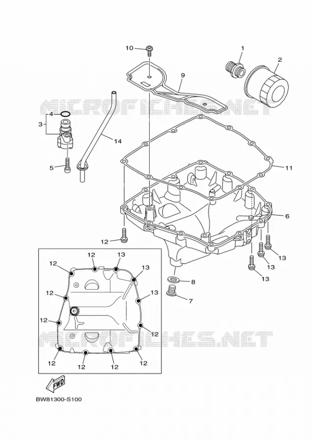 FILTRE A HUILE Yamaha MOTO 1000 2017 MT  MTN1000D