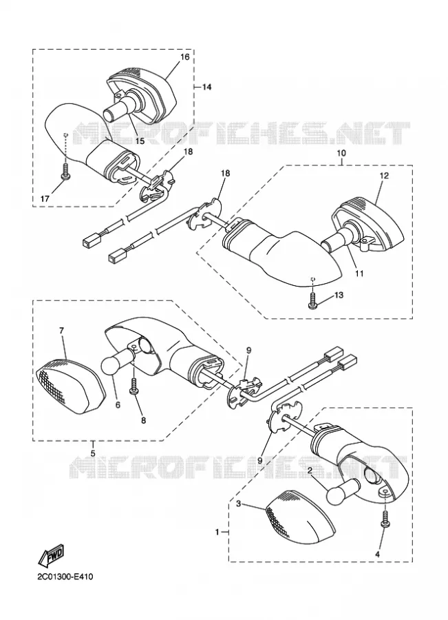 CLIGNOTANT Yamaha MOTO 600 2010 R6  YZF-R6