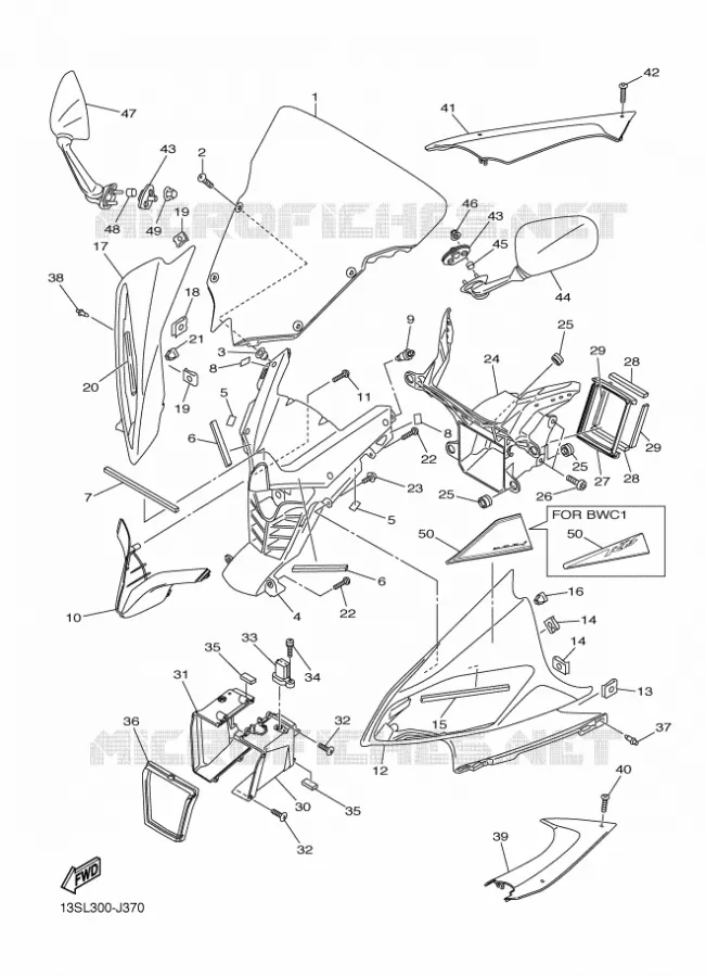 CARENAGES 1  Yamaha MOTO 600 2011 R6  YZF-R6