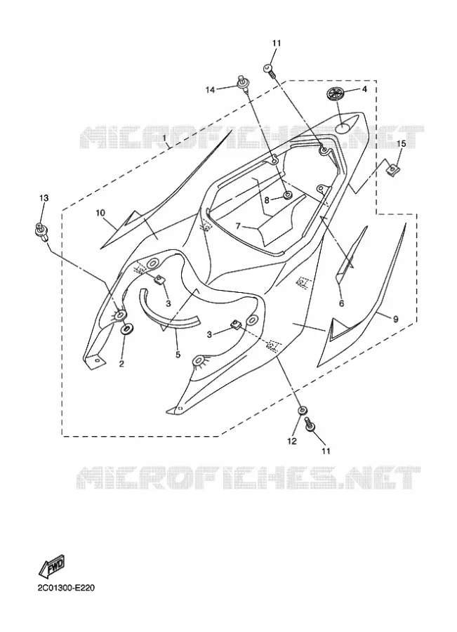 COUVERCLE LATERAL Yamaha MOTO 600 2007 R6  YZF-R6
