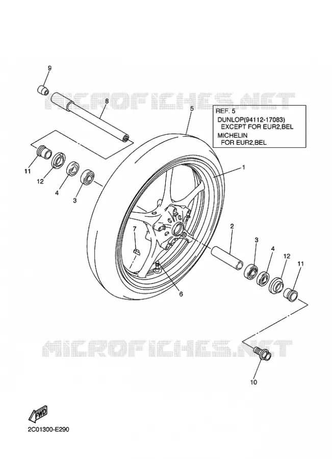 ROUE AVANT Yamaha MOTO 600 2007 R6  YZF-R6