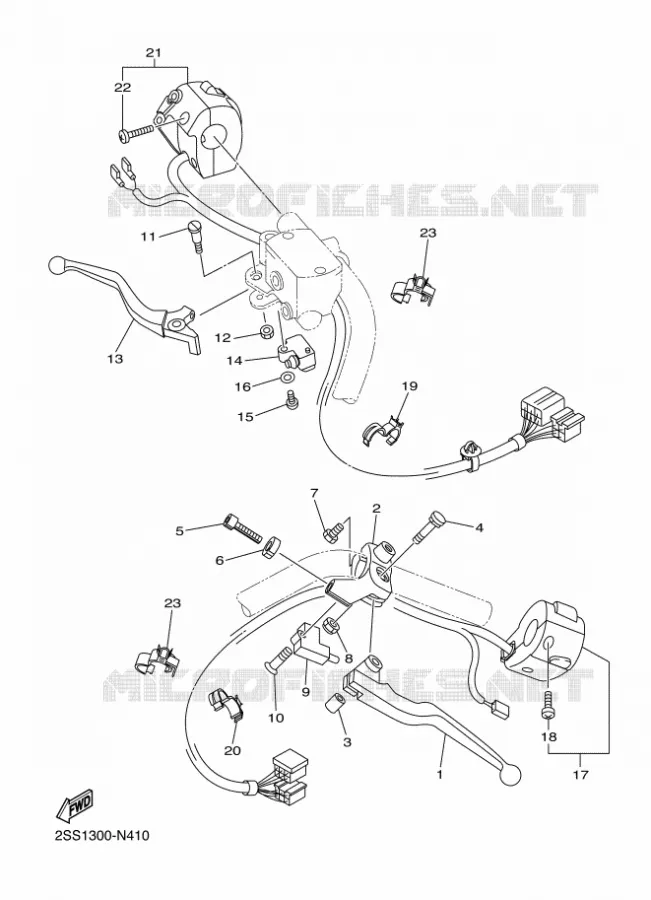 COMMODO / LEVIER Yamaha MOTO 1300 2016 XVS  XVS1300CU