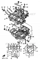 CARTER MOTEUR pour Yamaha FZ750 de 1987