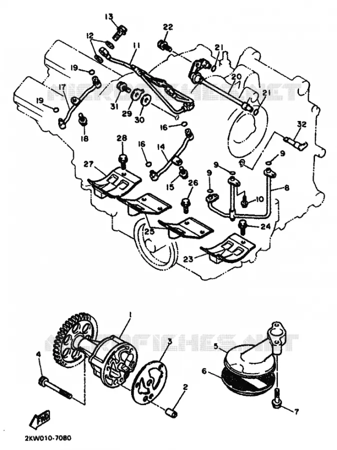 POMPE A HUILE Yamaha MOTO 750 1987 FZ  FZ750