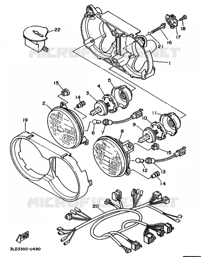 PIÈCES OPTIONNELLES Yamaha MOTO 750 1990 SUPERTENERE  XTZ750