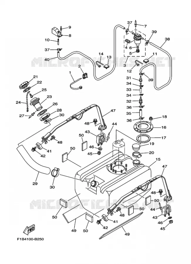 RESERVOIR A ESSENCE Yamaha WAVERUNNER 1000 2003 ENG FOR FZ1000A  ENG FOR FZ1000A