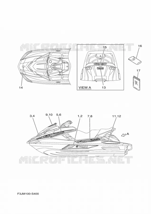 EMBLEME Yamaha WAVERUNNER 1800 2017 FX  FC1800-S