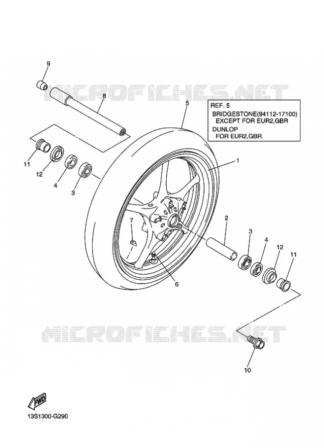ROUE AVANT Yamaha MOTO 600 2008 R6  YZF-R6
