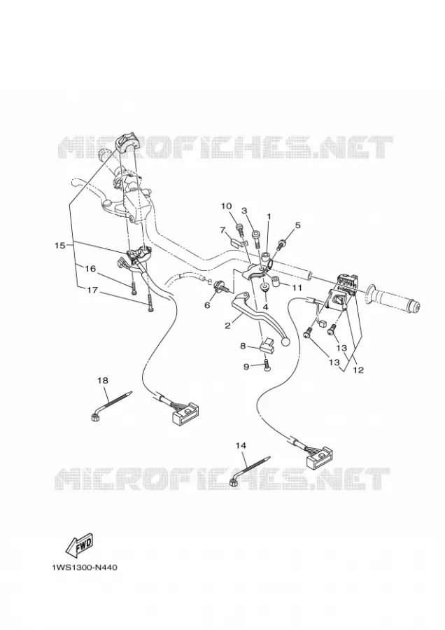 COMMODO / LEVIER Yamaha MOTO 700 2016 MT  MT07A