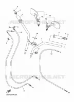 GUIDON ET CABLES pour Yamaha XVS 1300 CUSTOM de 2015