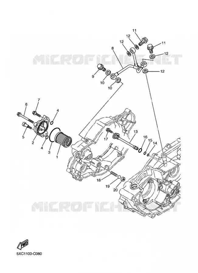 FILTRE A HUILE Yamaha MOTO 250 2005 WRF  WR250F