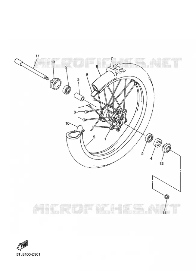 ROUE AVANT Yamaha MOTO 250 2005 WRF  WR250F