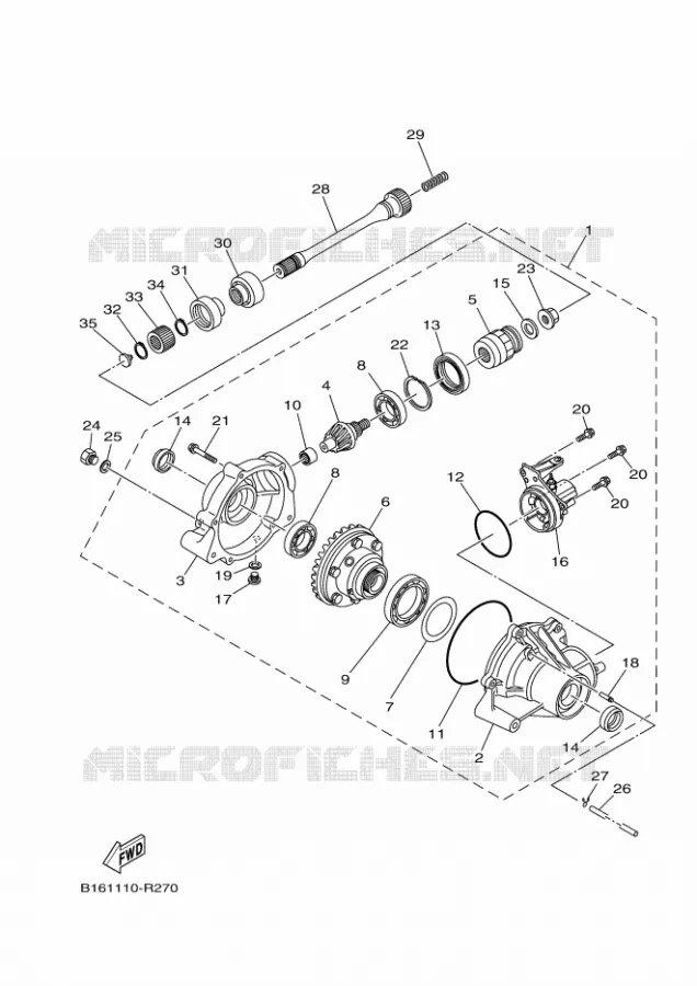 DIFFERENTIEL AVANT Yamaha QUAD 700 2018 KODIAK  YFM700FWB