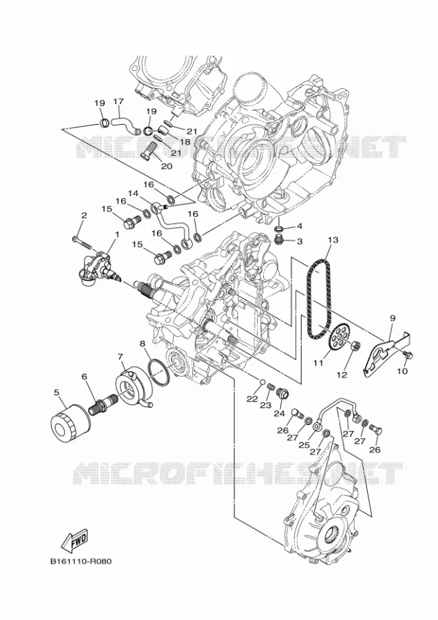 POMPE A HUILE Yamaha QUAD 700 2018 GRIZZLY  YFM700FWAD