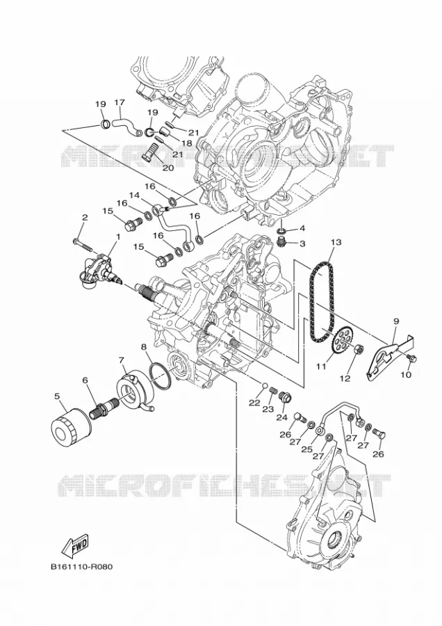 POMPE A HUILE Yamaha QUAD 700 2018 GRIZZLY  YFM700FWAD