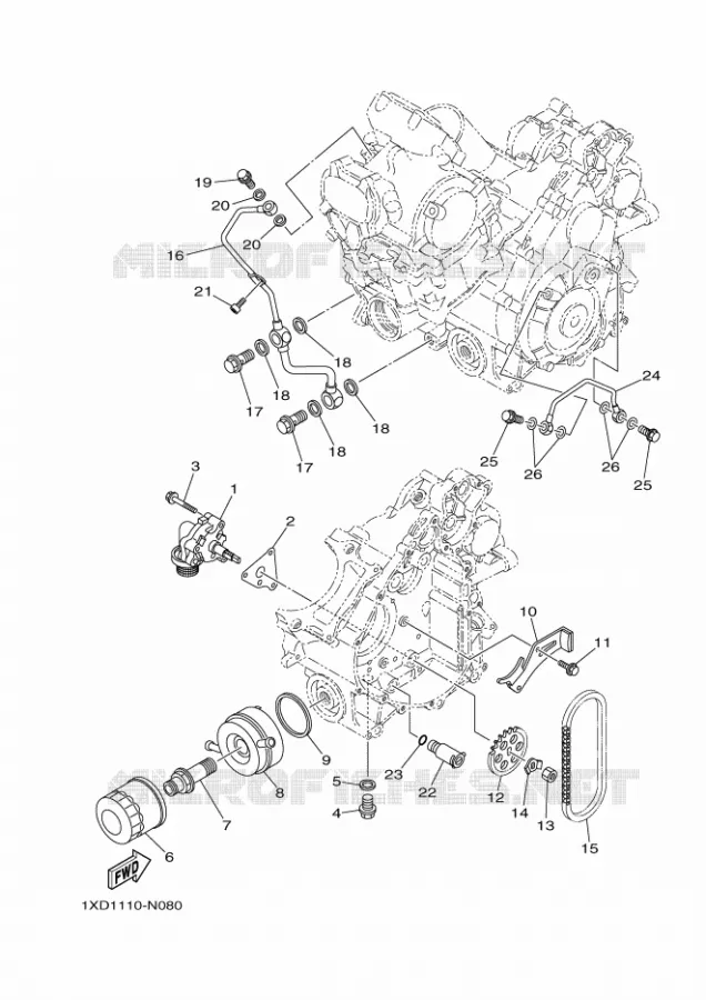 POMPE A HUILE Yamaha SIDE BY SIDE 700 2016 VIKING  YXM700EYXM70VPXGVIKING