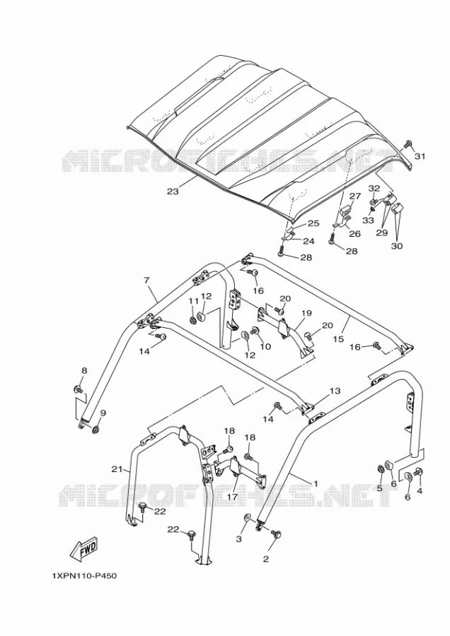 PARE CHOCS 2 Yamaha SIDE BY SIDE 700 2018 VIKING  YXM700E