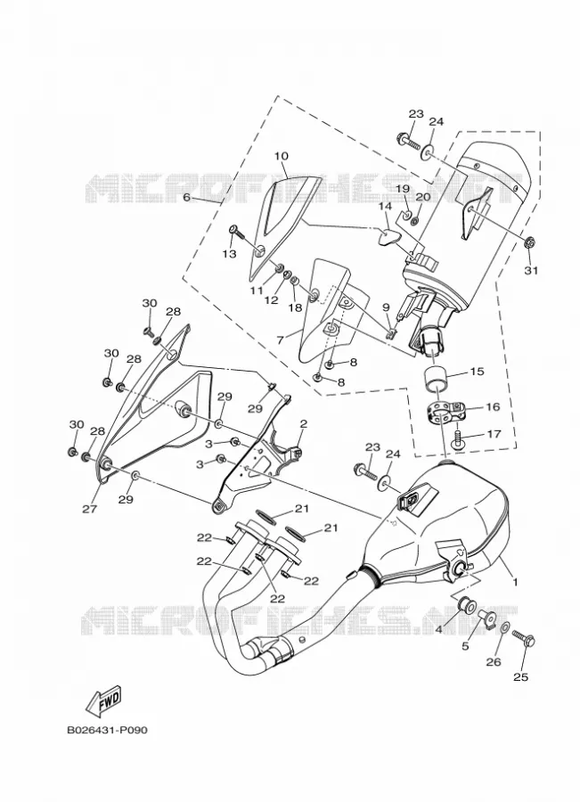 ECHAPPEMENT Yamaha MOTO 300 2018 MT  MTN320-A