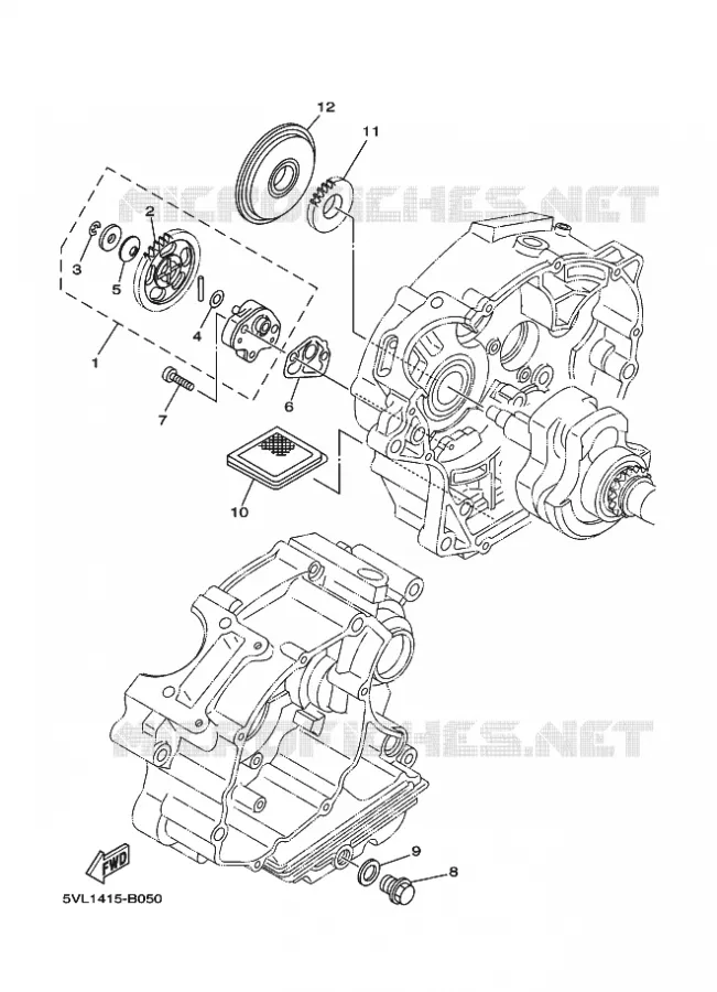 POMPE A HUILE Yamaha MOTO 125 2017 YB  YB125