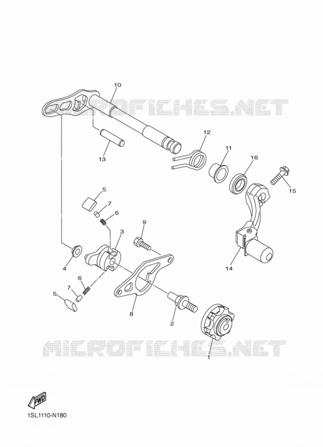 AXE DE SELECTEUR / PEDALE Yamaha MOTO 250 2017 WRF  WR250F