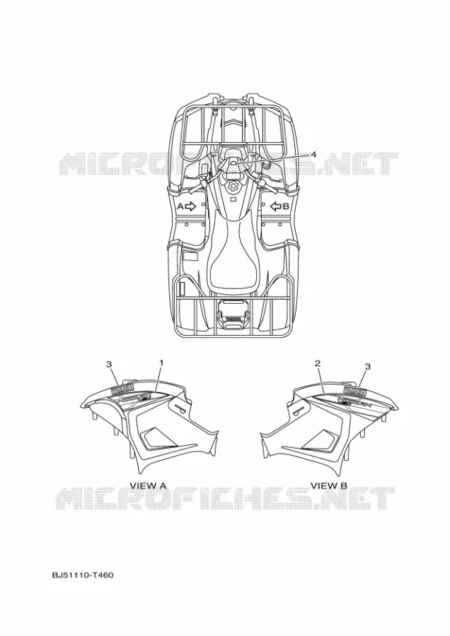 EMBLEME Yamaha QUAD 450 2018 KODIAK  YFM450FWA