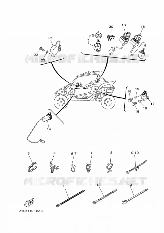 PARTIE ELECTRIQUE 3 Yamaha SIDE BY SIDE 1000 2017 YXZ  YXZ1000E