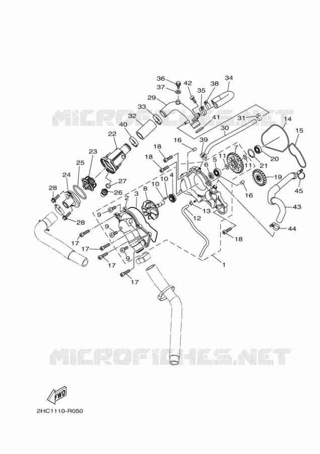 POMPE A EAU / DURITES Yamaha SIDE BY SIDE 1000 2017 YXZ  YXZ1000E