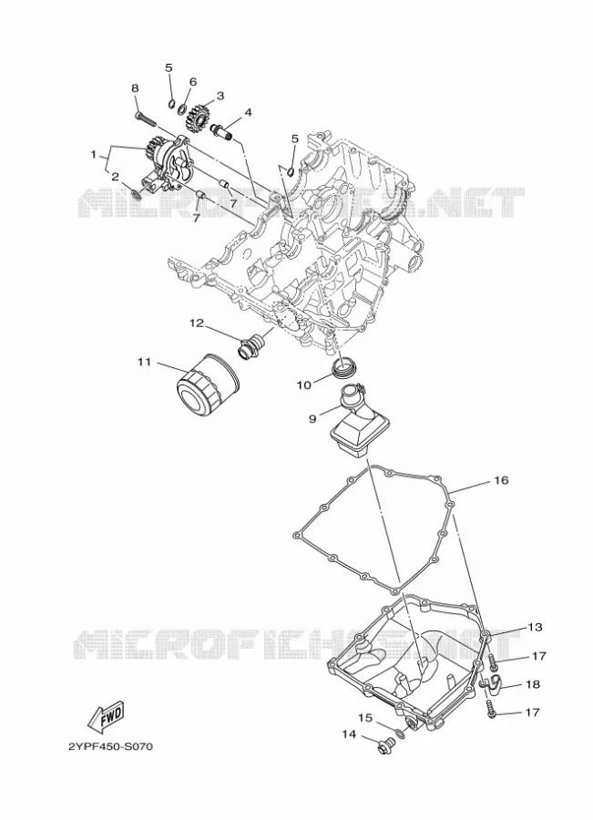 POMPE A HUILE Yamaha MOTO 300 2018 R3  YZF-R3A