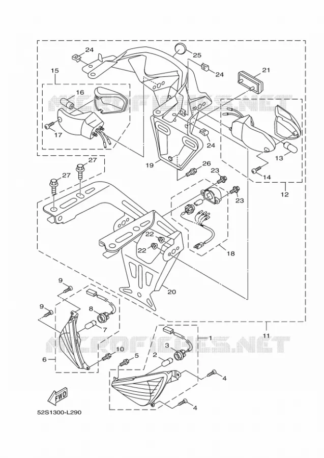CLIGNOTANT Yamaha SCOOTER 125 2017 XENTER  HW125