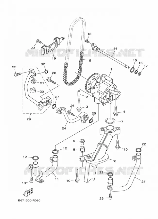 POMPE A HUILE Yamaha MOTO 1000 2017 MT  MTN1000