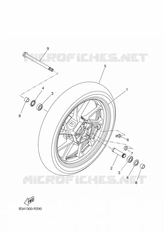 ROUE AVANT Yamaha MOTO 700 2017 TRACER  MTT690P-AB