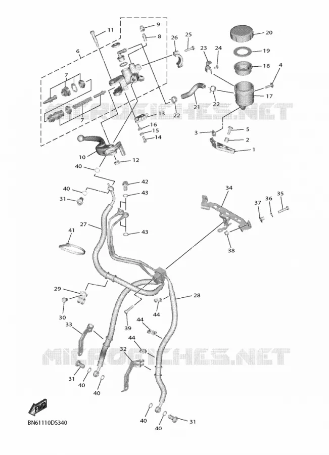 MAITRE CYLINDRE DE FREIN AVANT Yamaha MOTO 600 2017 R6  YZF600