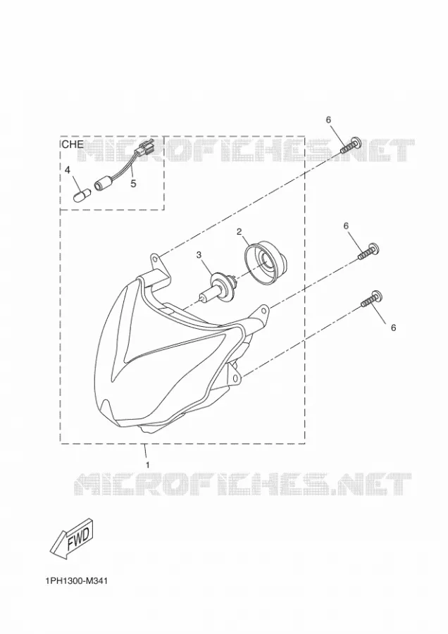PHARE  Yamaha SCOOTER 50 2016 AEROX  NS50