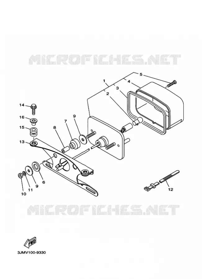 FEU ARRIERE 2 Yamaha QUAD 200 2000 BLASTER  YFS200