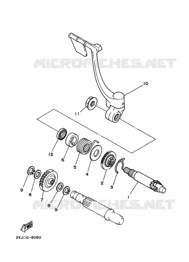 EMBRAYAGE DE DEMARREUR Yamaha QUAD 200 2002 BLASTER  YFS200