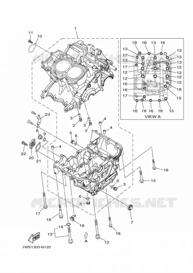 CARTER MOTEUR Yamaha MOTO 700 2016 MT  MT07A