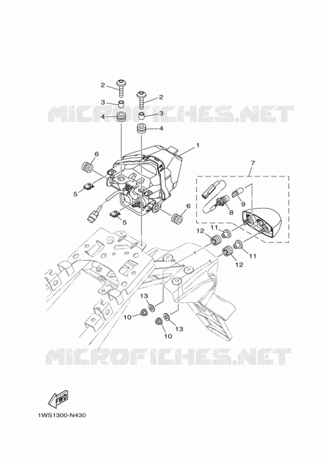 FEU ARRIERE Yamaha MOTO 700 2016 MT  MT07A
