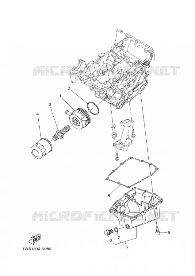FILTRE A HUILE Yamaha MOTO 700 2016 MT  MT07A