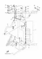 MAITRE CYLINDRE DE FREIN ARRIERE pour Yamaha MT-07 ABS de 2016