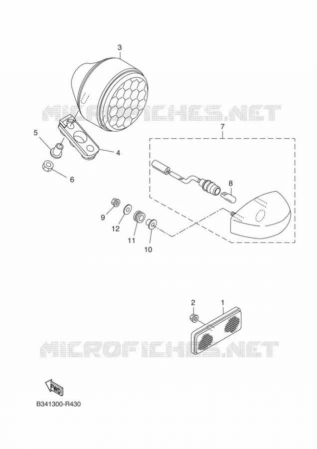 FEU ARRIERE Yamaha MOTO 700 2016 XSR  MTM690-U
