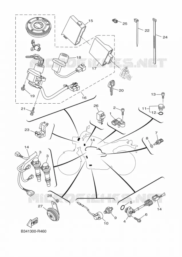 PARTIE ELECTRIQUE 2 Yamaha MOTO 700 2016 XSR  MTM690-U