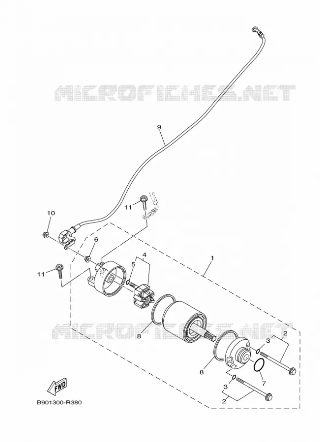 DEMARREUR Yamaha MOTO 900 2016 XSR  MTM850