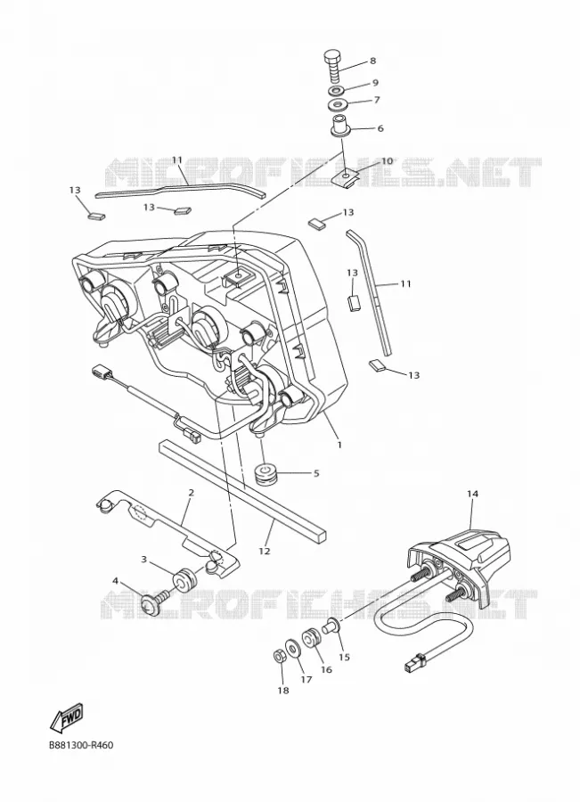 FEU ARRIERE Yamaha MOTO 1300 2016 FJR  FJR1300-AE