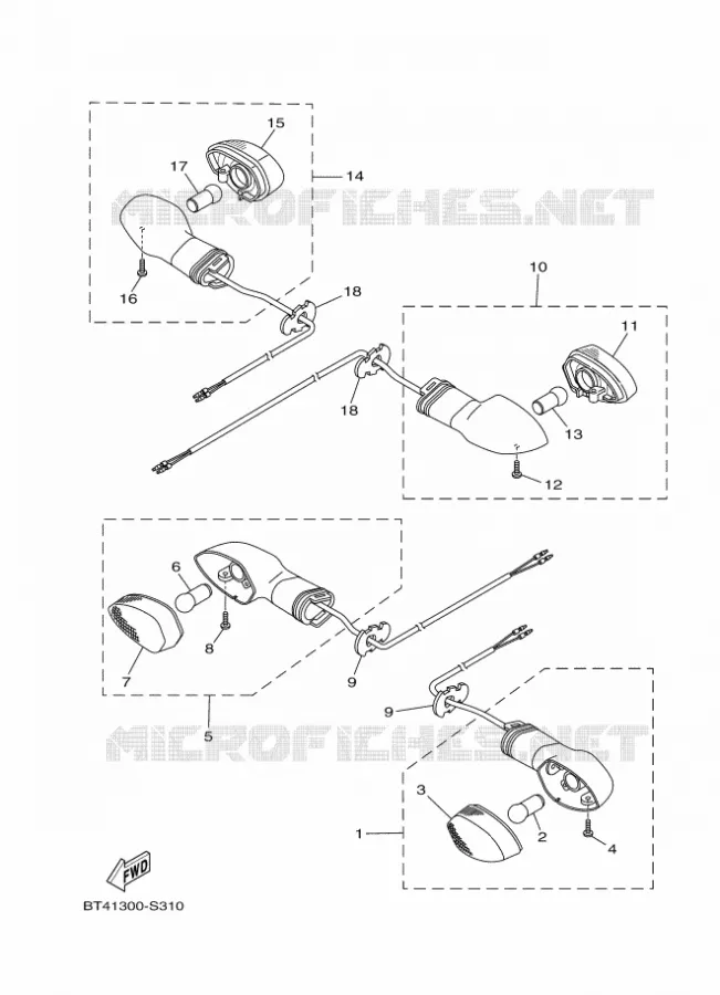 CLIGNOTANT Yamaha MOTO 125 2017 YS  YS125-5C