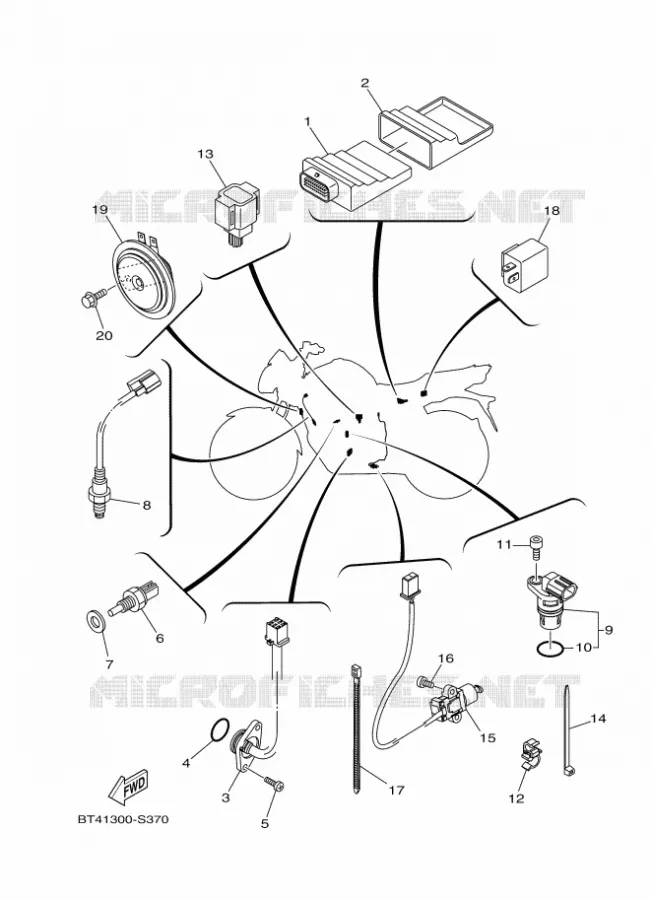 PARTIE ELECTRIQUE 2 Yamaha MOTO 125 2017 YS  YS125-5C