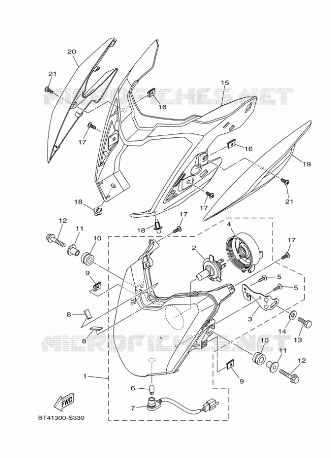PHARE  Yamaha MOTO 125 2017 YS  YS125-5C