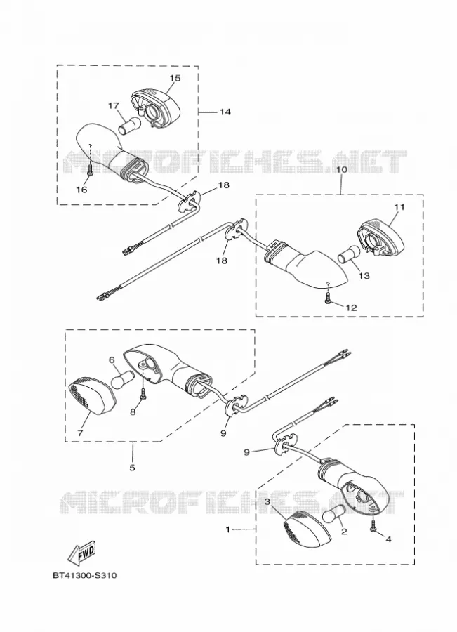 CLIGNOTANT Yamaha MOTO 125 2017 YS  YS125-5C